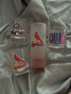 MLB St. Louis Cardinals Red & White Shot Glass and Frosted Shooter Set